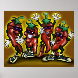 Chili Peppers Poster