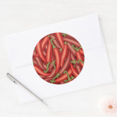 Chili Peppers Ronde Sticker (Envelop)