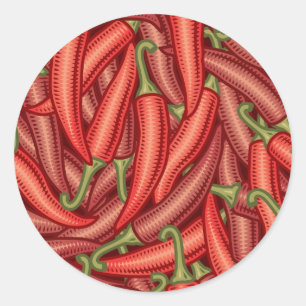 Chili Peppers Ronde Sticker
