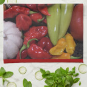 Chili Peppers Serviette de cuisine (Plié)