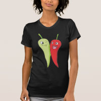 Chili Peppers T Shirt | Rode groene Spaanse peper 
