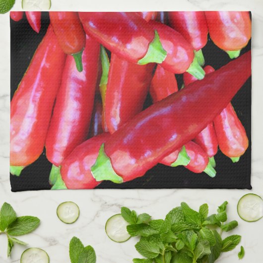 Chili Peppers Theedoek (Gevouwen)