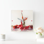 Chili Peppers Vierkante Klok (Huis)