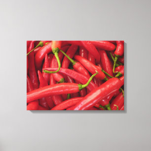 Chili Peppers Wrapped Canvas Afdruk