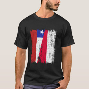 Chili Polen Halfvlag Chileens Poolse Afkomst T-shirt