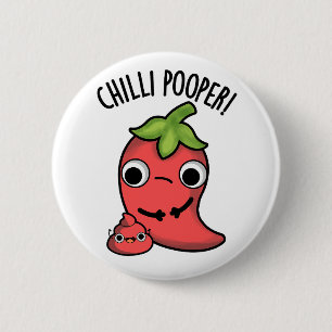 Chili Pooper Grappige Peper Pun Ronde Button 5,7 Cm
