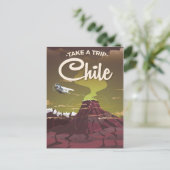 Chili poster vintage briefkaart (Staand voorkant)