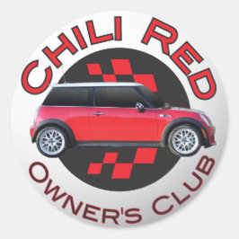 Chili Red Owner's Club-sticker Ronde Sticker