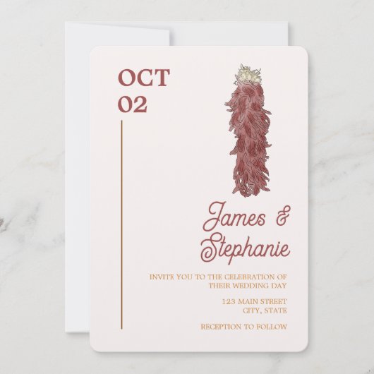 Chili Ristra bruiloft uitnodigingen (Voorkant)