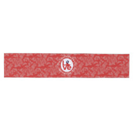 Chili Rode LOVE Vlag Gepersonaliseerd Medium Tafelloper