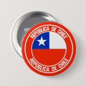 Chili Ronde Emblem Ronde Button 7,6 Cm (Voorkant /achterkant)