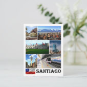 Chili - Santiago - Mozaïek - Briefkaart (Staand voorkant)