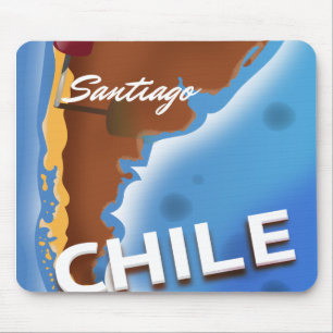Chili Santiago Reisposter uit het verleden Muismat