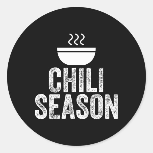 Chili Seizoen Ronde Sticker (Voorkant)