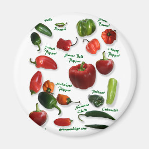 Chili Varieties Magneet