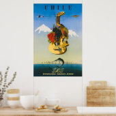 Chili Vintage Travel Poster (Keuken)