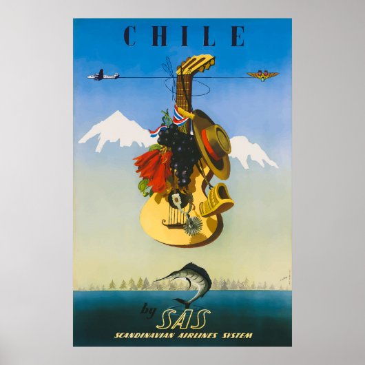 Chili Vintage Travel Poster (Voorkant)