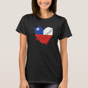 Chili vlag Ik hou van Chili Het staat in mijn DNA T-shirt
