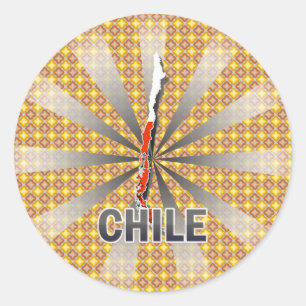 Chili Vlag Kaart 2.0 Ronde Sticker