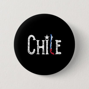 Chili Vlag Kaart Patriottische Onafhankelijkheidsd Ronde Button 5,7 Cm