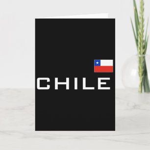 Chili Vlag Sport Voetbal Voetbal Atletisch T-shirt Kaart