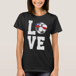 Chili Voetbal Liefde Chileense Fan Vlag T-shirt