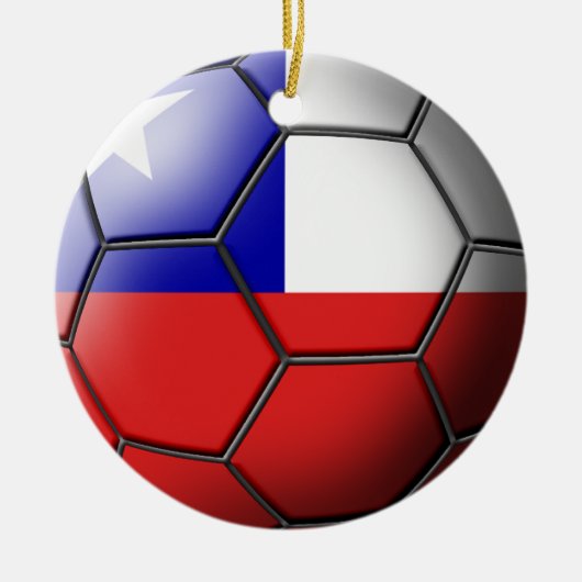 Chili-voetbalversier Keramisch Ornament (Voorkant)
