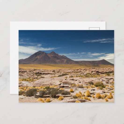 Chili - Volcan dans le désert d'Atacama carte post (Devant / Derrière)
