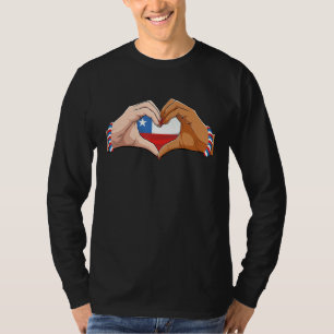 Chili Vrouwen Mannen Patriottische Chileense Vlag  T-shirt