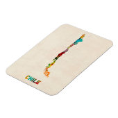 Chili - Waterverf - kaart Magneet (Linkerzijde)