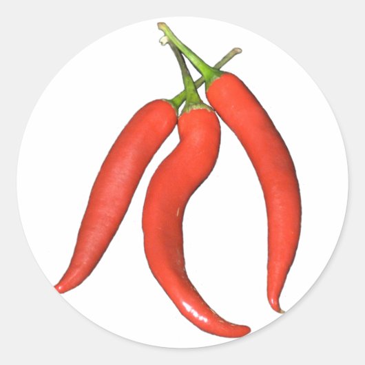 Chilies hot ronde sticker (Voorkant)