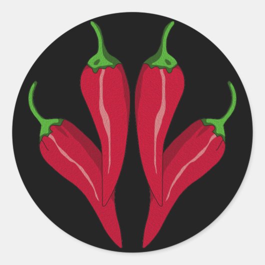 Chilies Ronde Sticker (Voorkant)