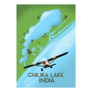 Chilika Lake India reisposter Foto Afdruk