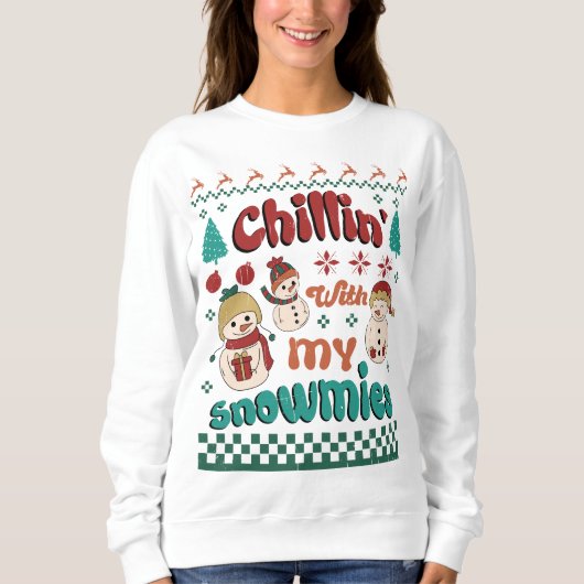 Chilin met mijn sneeuwmijten - Winter Wonderland A Trui (Voorkant)