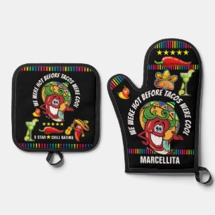 CHILIPEPER HUMOR OVENWANT & PANNENLAP SET
