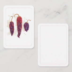 CHILIPEPERS 2.5x3.5 Platte Kaart II Notitiekaartje