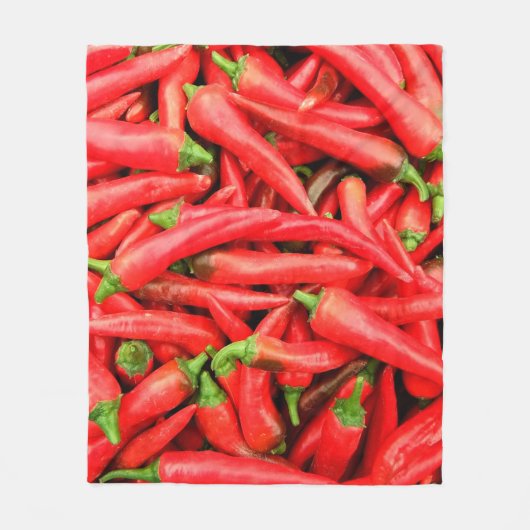 CHILIPEPERS 2 FLEECE DEKEN (Voorkant)