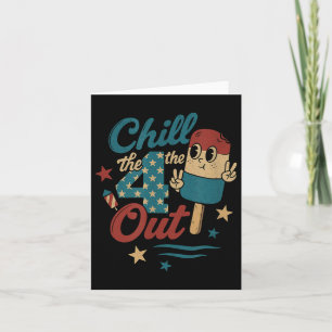 Chill 4th Out - Grappige retro 4 juli ijs Kaart