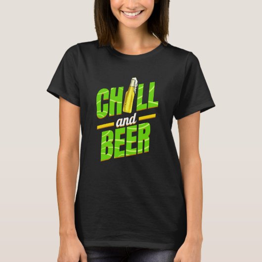 Chill And Beer On St Patricks Day T-shirt (Voorkant)