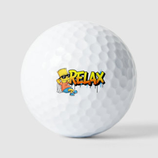 Chill Bart Relax Graffiti Urban Style Grafisch T-s Golfballen