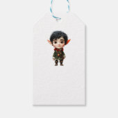 Chill Boy Kerst Elf Witte Gift Labels Cadeaulabel (Voorkant)