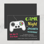 Chill Boys Video Game Night Verjaardagsfeest Kaart (Voorkant / Achterkant)