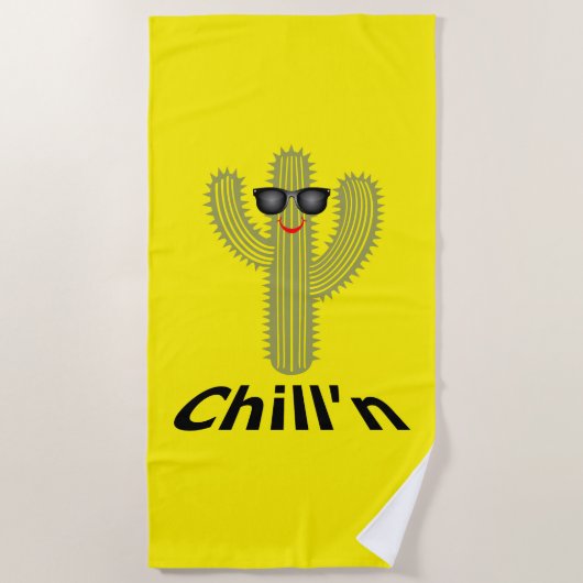 Chill Cactus Design - Beach Towel Strandlaken (Voorkant)