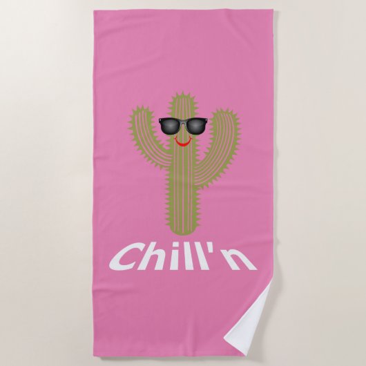 Chill Cactus Design - Beach Towel Strandlaken (Voorkant)