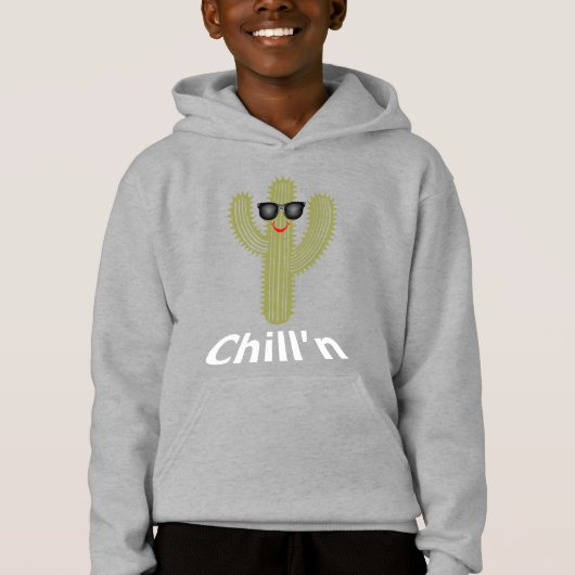 Chill Cactus Design - Kinderen Pullover Hoodie (Voorkant)