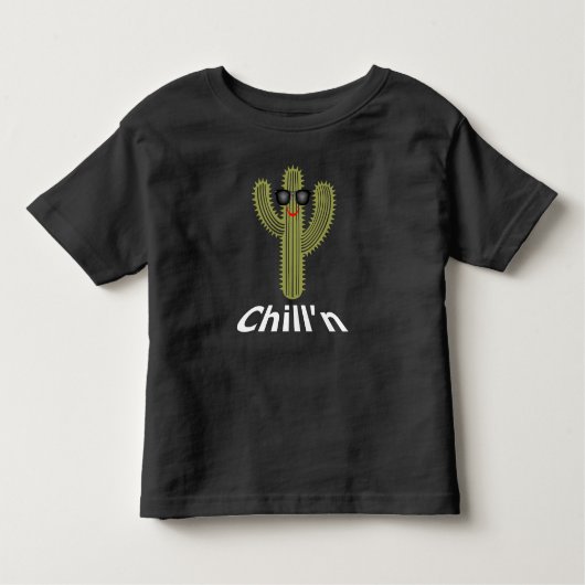 Chill Cactus Design - Toddler Fine Jersey T-Shir Kinder Shirts (Voorkant)