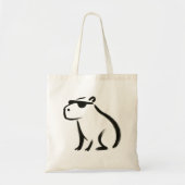 Chill Capybara – Inktborstel Design Canvas tas (Voorkant)