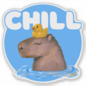 CHILL Capybara Sticker (Voorkant)