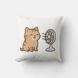 Chill Cat beroemd gemaakt door The Fan - Schattige Kussen