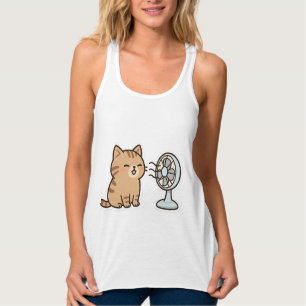 Chill Cat beroemd gemaakt door The Fan - Schattige Tanktop